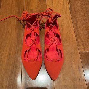 Gap Baller Lace up point toe Flats size 7.5